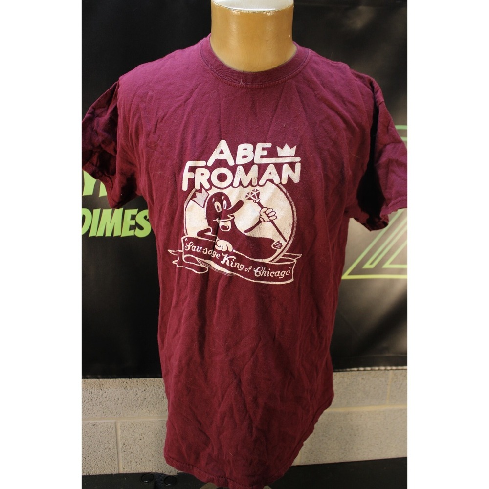 Abe Froman T Shirt Sausage‎ King of Chicago Red Size Medium